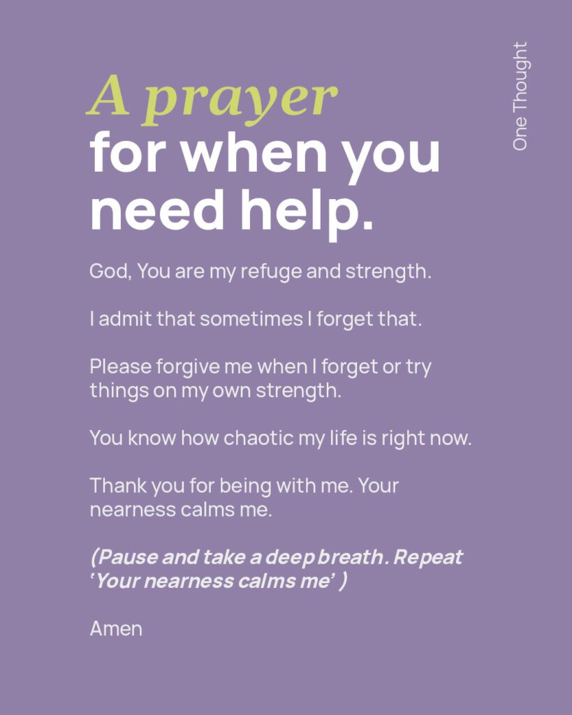 A prayer for when you need help