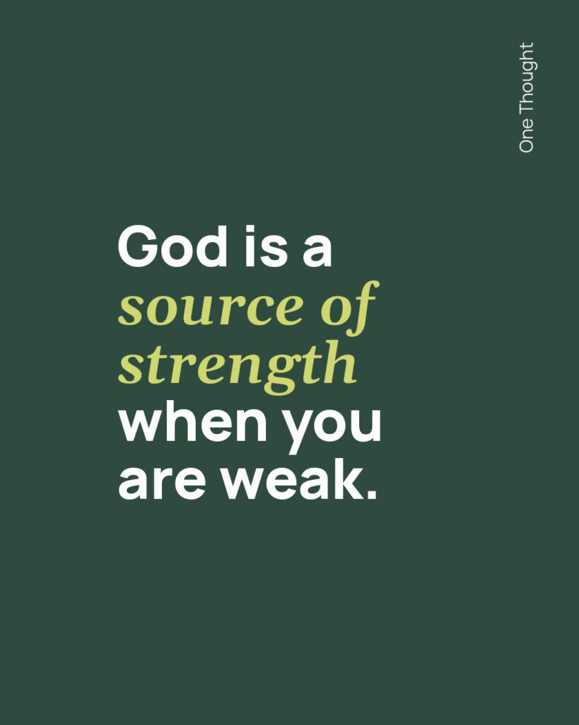 God is a source of strength