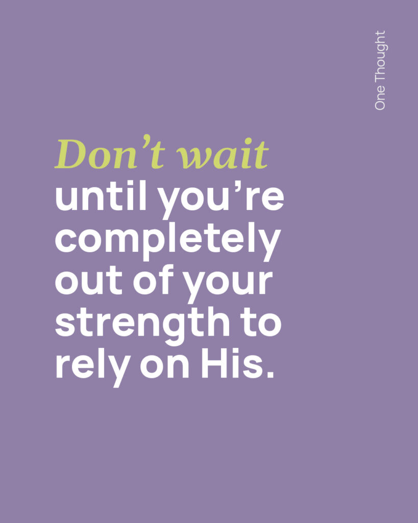 Don't wait