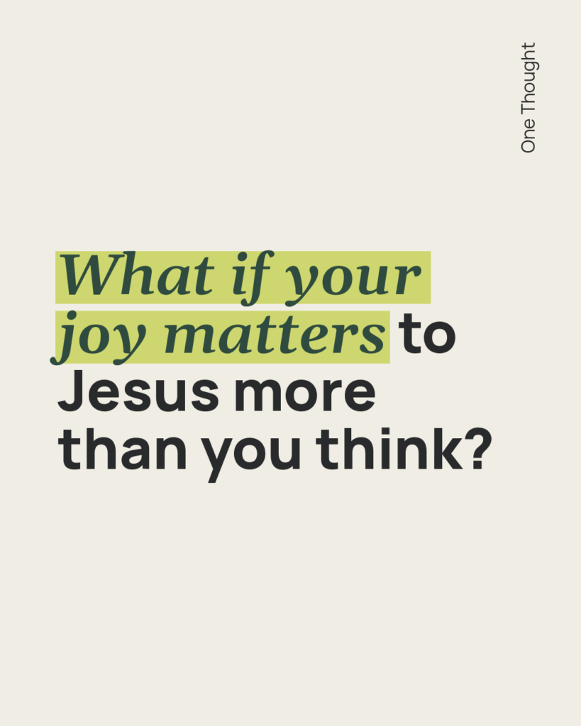 what if your joy matters to Jesus more than you think?