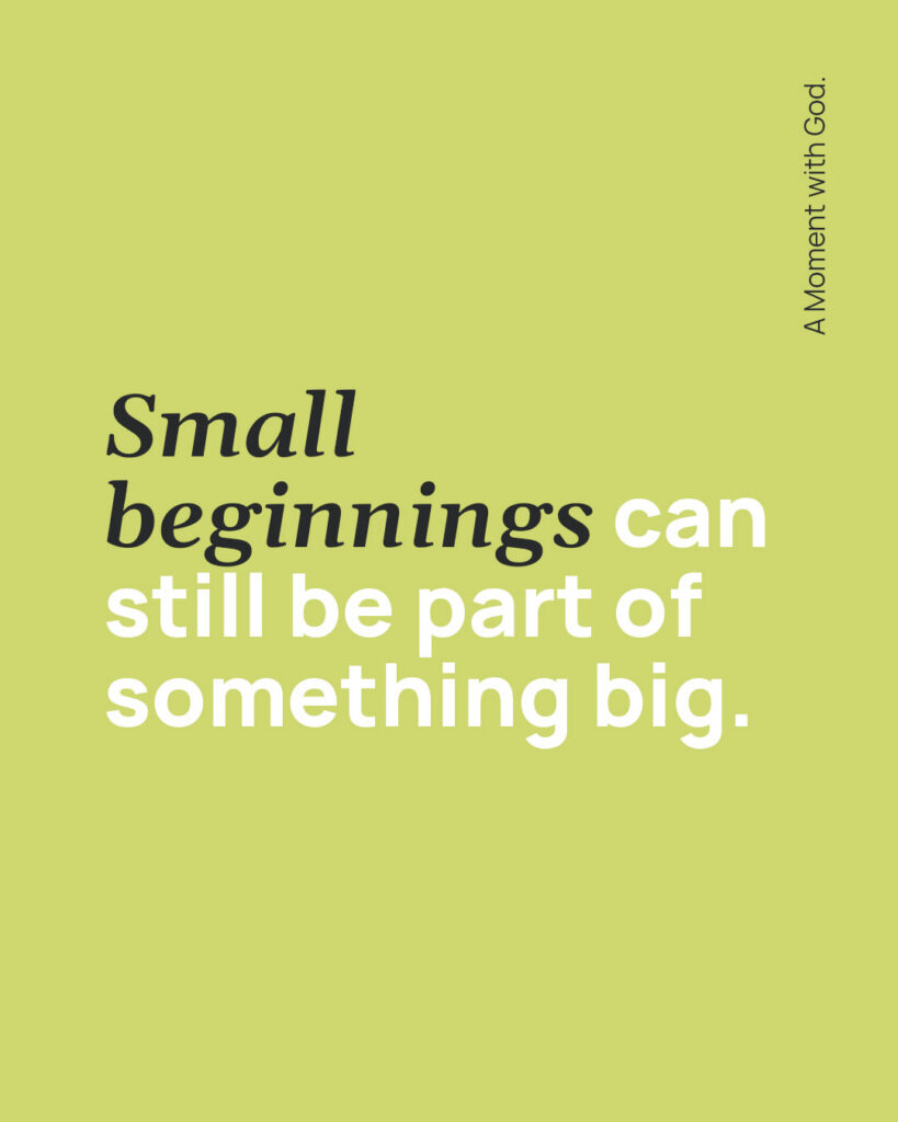 small beginnings